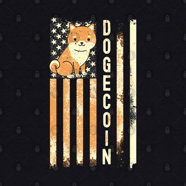 Dogecoin Doge HODL To the Moon Cryptocurrency Crypto Flag by Etopix